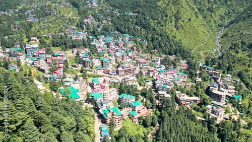 Himalayas, Himachal Pradesh from drone, India from the air
