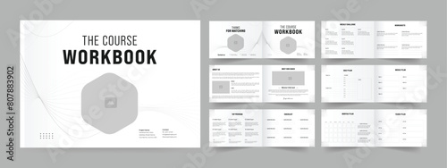 Landscape course workbook design and planner layout template.