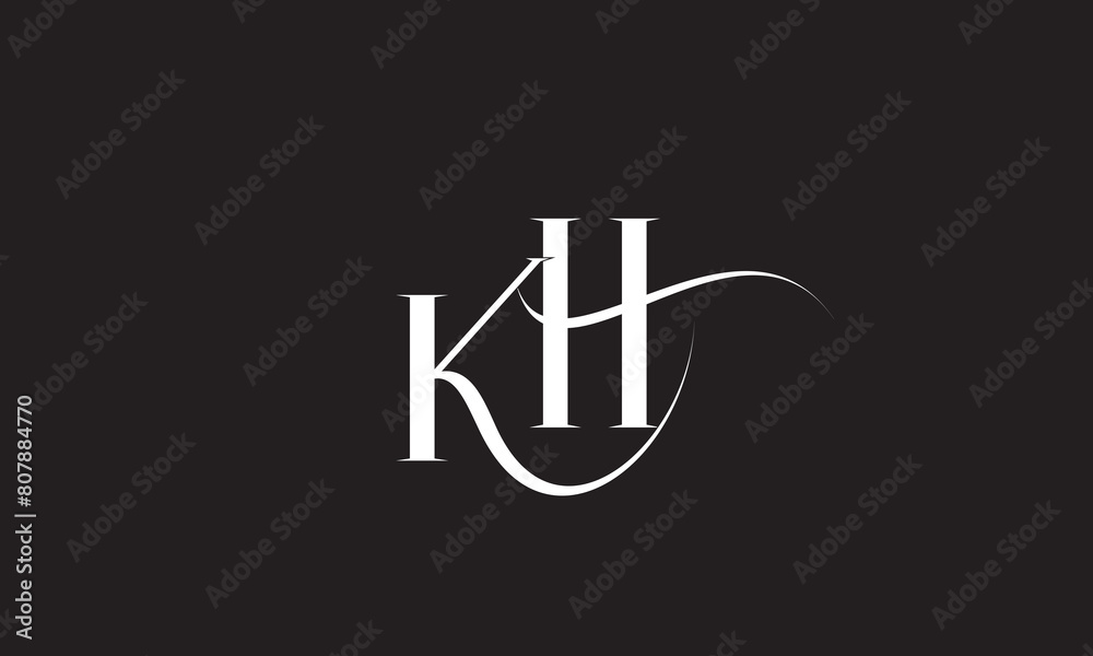 KH, HK, K , H , Abstract Letters Logo Monogram KH, HK, K , H , Abstract Letters Logo Monogram