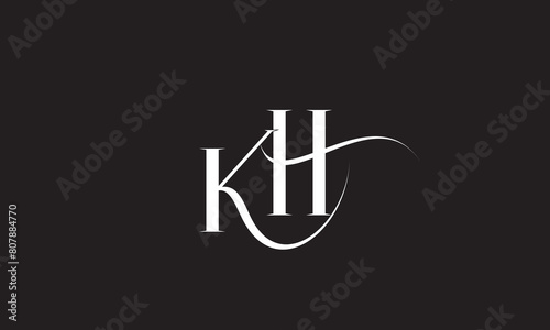 KH, HK, K , H , Abstract Letters Logo Monogram	