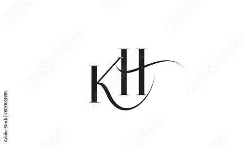 KH, HK, K , H , Abstract Letters Logo Monogram	