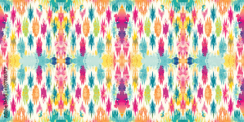 Seamless batik pattern,Seamless tribal batik pattern,and Seamless colorful pattern resemble ethnic boho, Aztec,and ikat styles.designed for use in wallpaper,fabric,curtain,carpet,Batik Embroidery