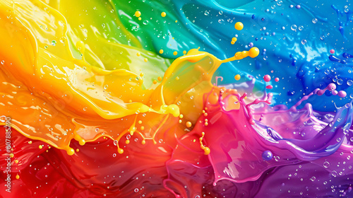 Vibrant rainbow splash backgrounds