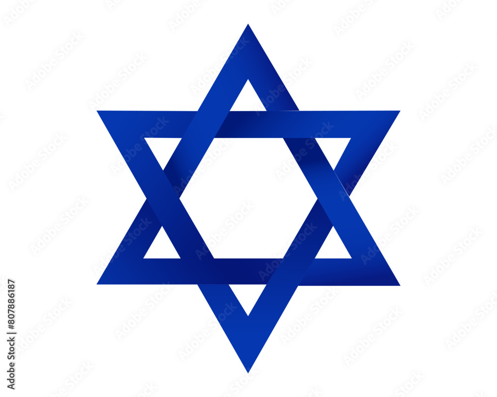 Star of David line isolated vector element for banner design. Blue star Star of David line isolated vector element for banner design. Blue star