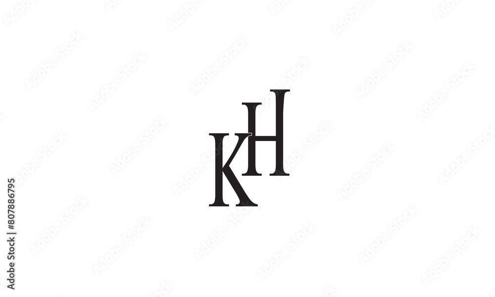 KH, HK, K , H , Abstract Letters Logo Monogram KH, HK, K , H , Abstract Letters Logo Monogram
