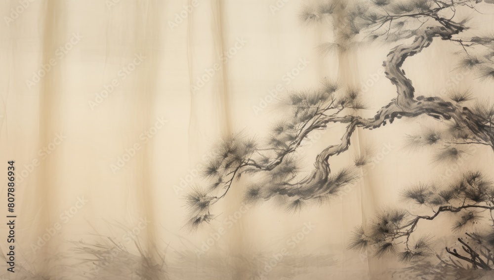 Obraz premium Sublime Craftsmanship: Vibrant Inks and Delicate Lines Illuminate a Traditional Japanese Print