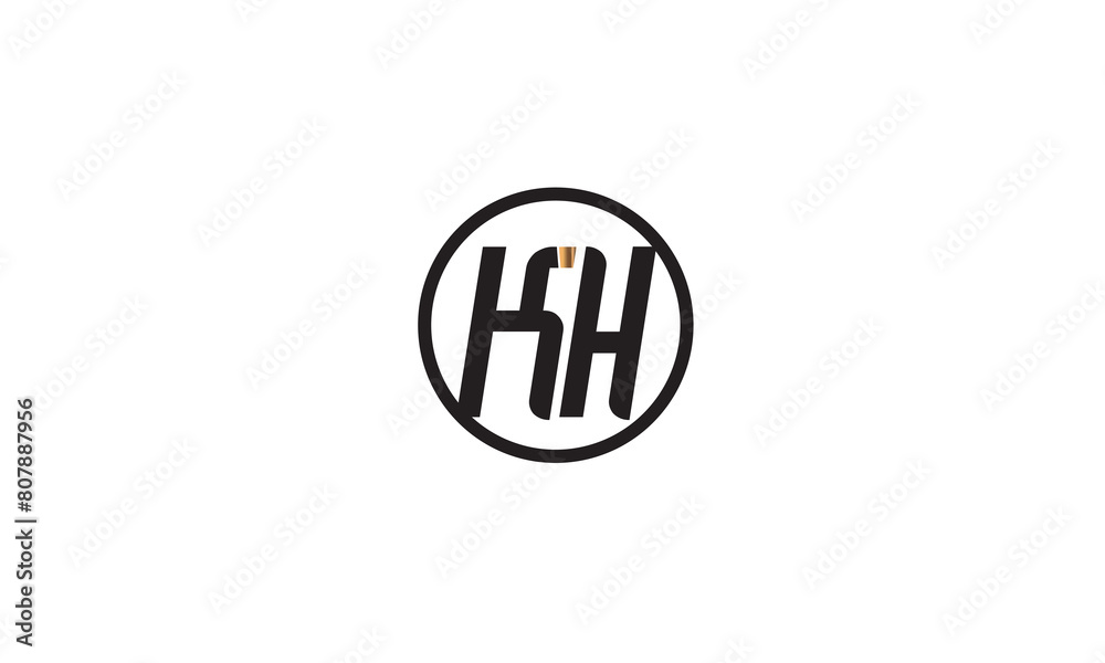 KH, HK, K , H , Abstract Letters Logo Monogram KH, HK, K , H , Abstract Letters Logo Monogram