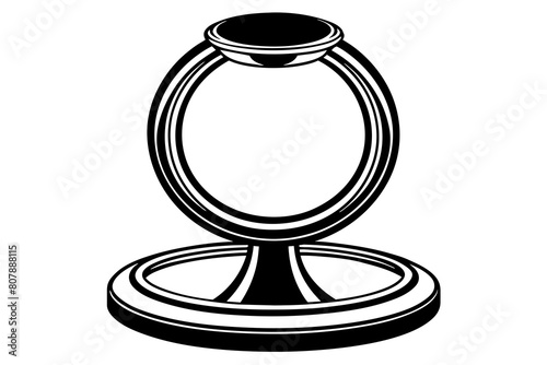  affection-glass-ring-stand-silhouette-white-background  vector illustration
