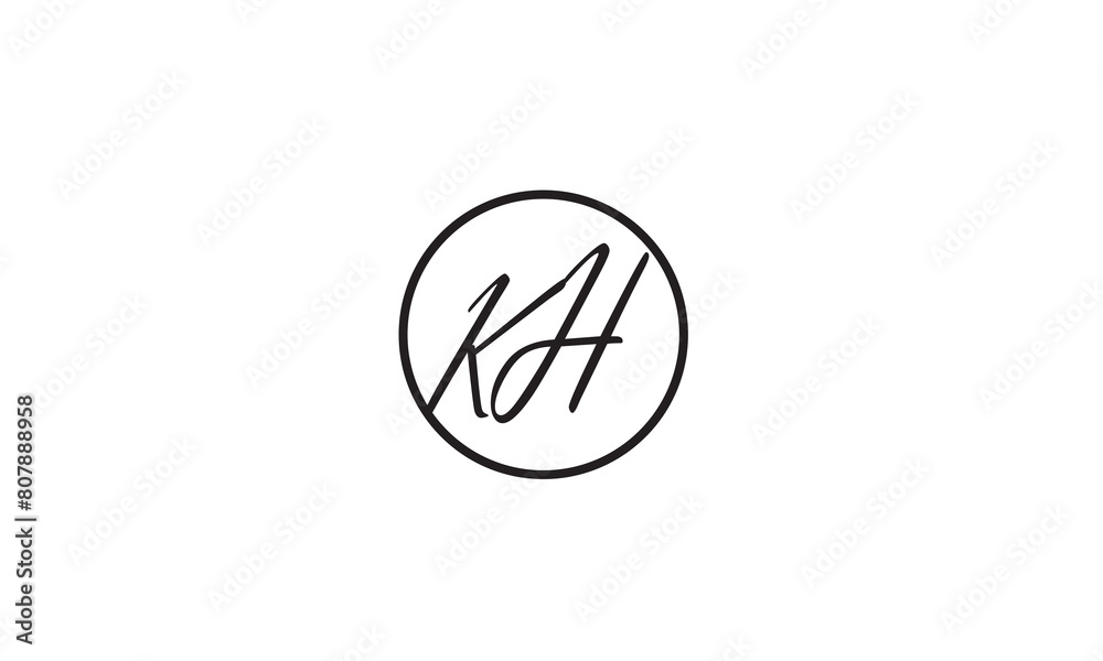 KH, HK, K , H , Abstract Letters Logo Monogram KH, HK, K , H , Abstract Letters Logo Monogram