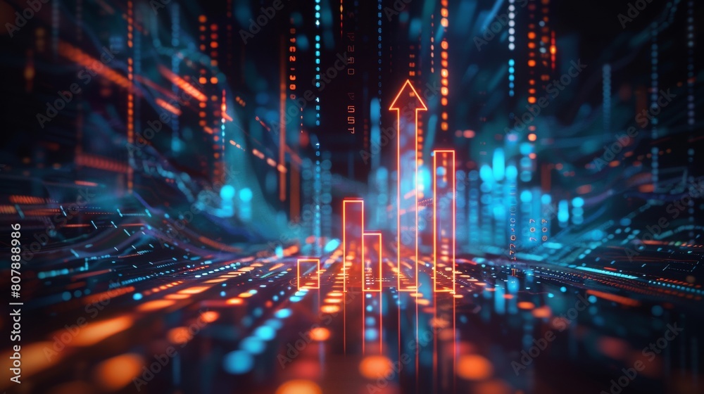 Futuristic data analytics visualization Futuristic data analytics visualization