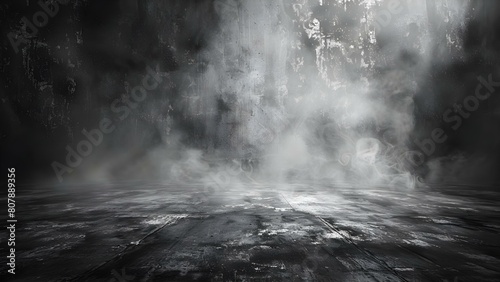 Abstract grunge background: Dark concrete floor texture with misty haze. Concept Grunge Backgrounds, Abstract Art, Concrete Textures, Misty Haze, Dark Aesthetic