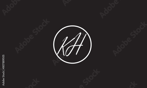 KH, HK, K , H , Abstract Letters Logo Monogram