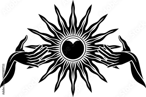  the-sun-in-the-middle-is-a-symbol-of-love-made-by vector illustration  © Vockto