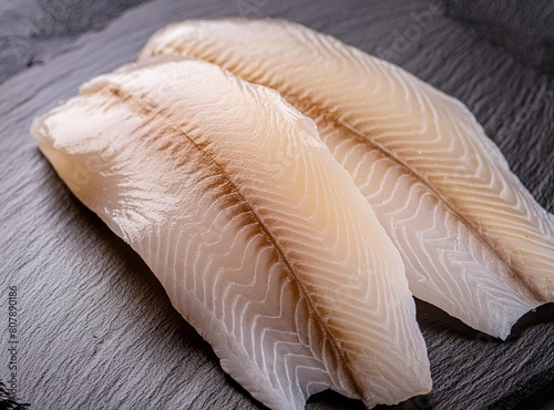 Cuadro en lienzo Delicious fillets of pollock or coalfish