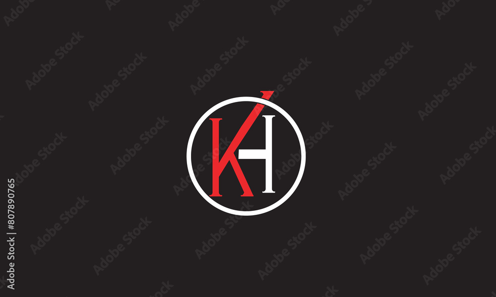 KH, HK, K , H , Abstract Letters Logo Monogram KH, HK, K , H , Abstract Letters Logo Monogram