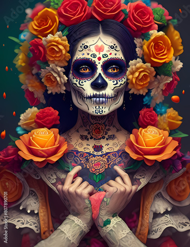 Dia dos Mortos, mexico, Day of the Dead, mask, woman, carnival, doll, christmas, venice, face, art, decoration, beauty, fashion, costume, toy, holiday, object, celebration, festival, fun, model, masqu photo