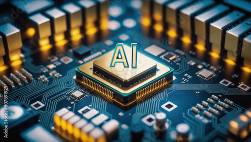 Cutting-Edge AI: Advanced Microchip with 3D Representation