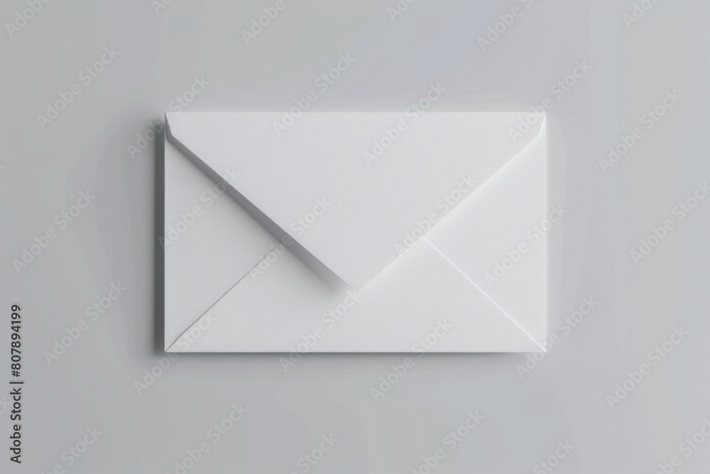 An envelope with a white envelope inside on a gray background An envelope with a white envelope inside on a gray background