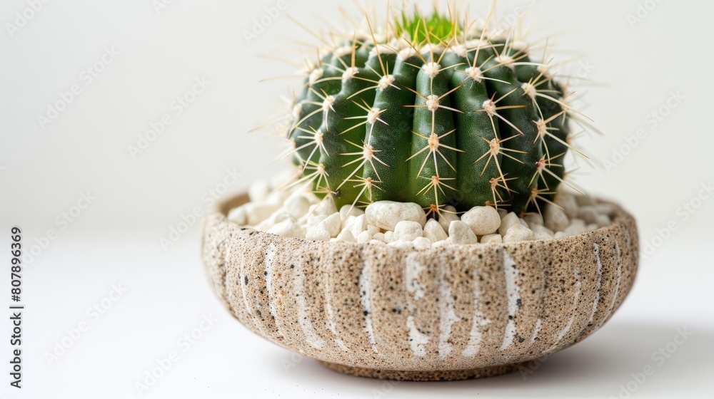 cactus plant in sand bowl on a transparent background cactus plant in sand bowl on a transparent background