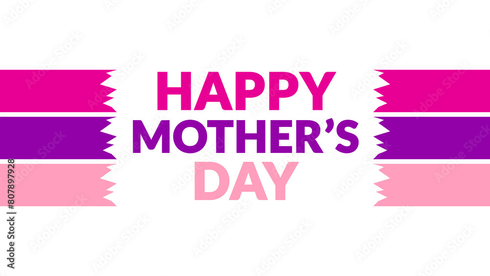 Happy Mother's day text on White background with side lines, Happy Mothers day banner, card, poster, illustration for enjoying and celebrating International Mothers day. Happy Mother's day text on White background with side lines, Happy Mothers day banner, card, poster, illustration for enjoying and celebrating International Mothers day.