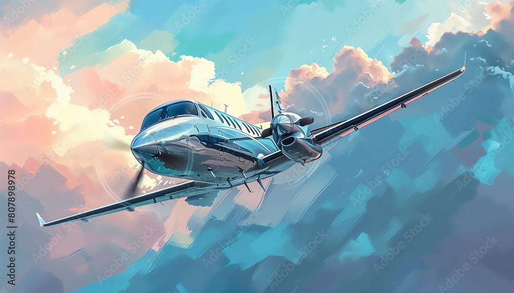 Capture the elegance of aviation milestones in a side view Capture the elegance of aviation milestones in a side view
