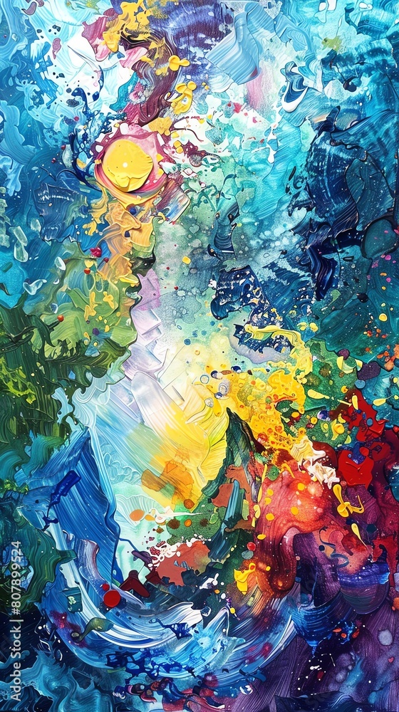 Capture the essence of wide-angle view in a surreal