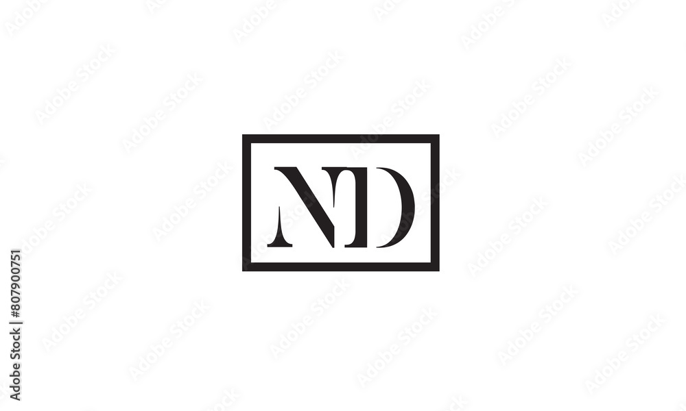 ND, DN, D, N Abstract Letters Logo Monogram ND, DN, D, N Abstract Letters Logo Monogram