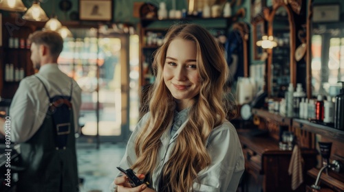 Smiling Barista in a Cafe