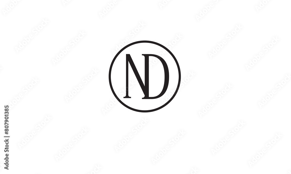 ND, DN, D, N Abstract Letters Logo Monogram ND, DN, D, N Abstract Letters Logo Monogram