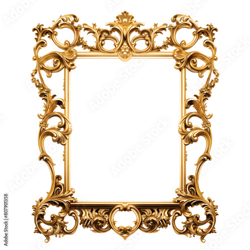 Digital technology 18th century mirror frame metal border icon