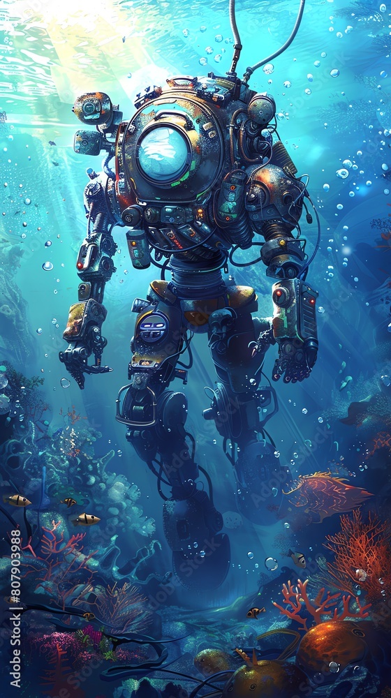 Imagine a robotic marvel emerging from the deep blue Imagine a robotic marvel emerging from the deep blue