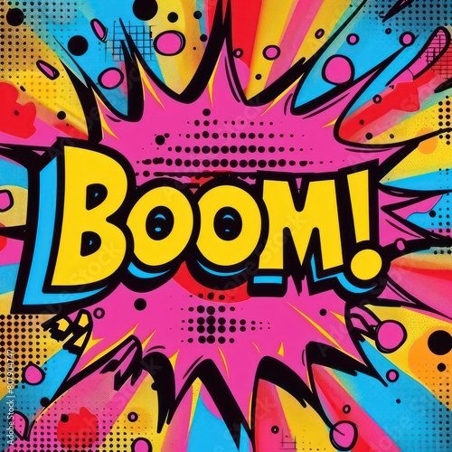 boom illustration graffiti  pop art explosion