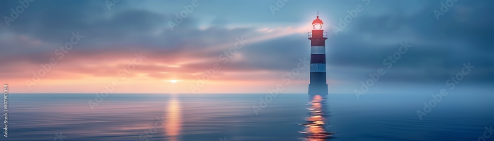 A lighthouse stands tall and proud on a rocky coast A lighthouse stands tall and proud on a rocky coast