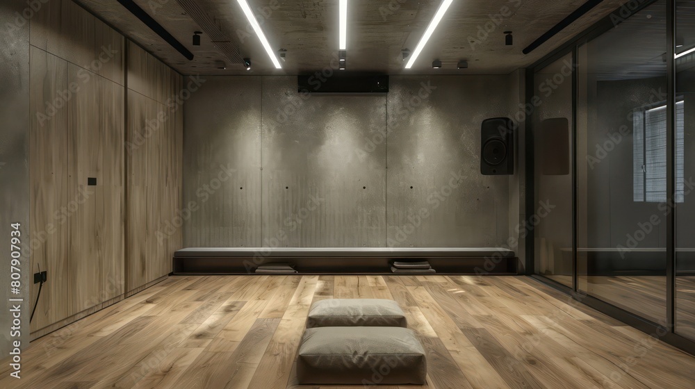 dance studio room, stylish interior