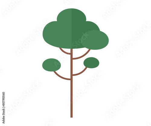Tree vector illustration. The changing climate patterns affect growth and reproduction plants The roots tree anchor it firmly to ground, providing stability and nourishment The symphony chirping birds