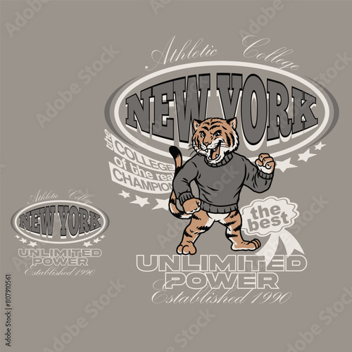 Vintage team mascot design for graphic tee