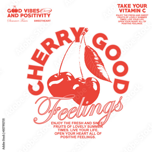 Couqette summer fruit slogan design 