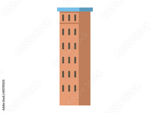 Skyscraper vector illustration. Residential buildings with high facades redefine visual aesthetics city living Skyscraper metaphors inspire architects to innovate and explore new design heights