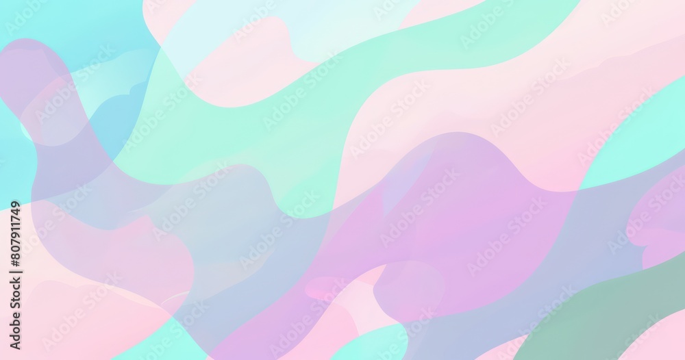 abstract fluid curves shapes pastel color 