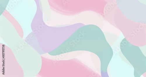 abstract fluid curves shapes pastel color 