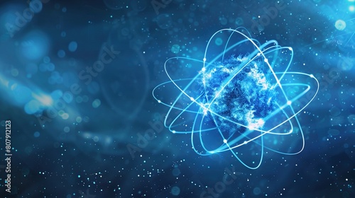 Atom, abstract scientific background