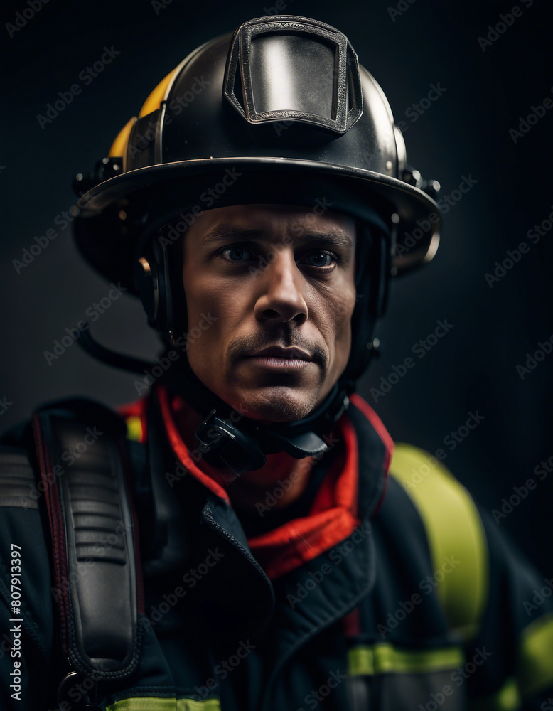 portrait of a fit firefighter in uniform, studio shot, isolated white background
portrait of a fit firefighter in uniform, studio shot, isolated white background