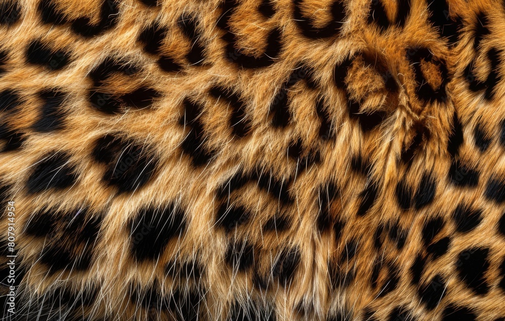 A closeup of leopard fur texture, showcasing the intricate pattern and natural beauty of its coat A closeup of leopard fur texture, showcasing the intricate pattern and natural beauty of its coat