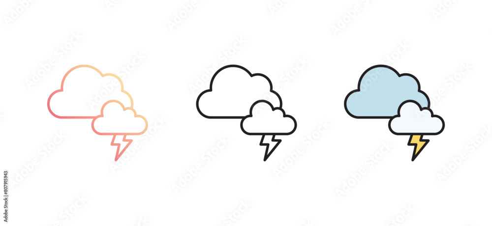 Lightning icon design with white background stock illustration Lightning icon design with white background stock illustration