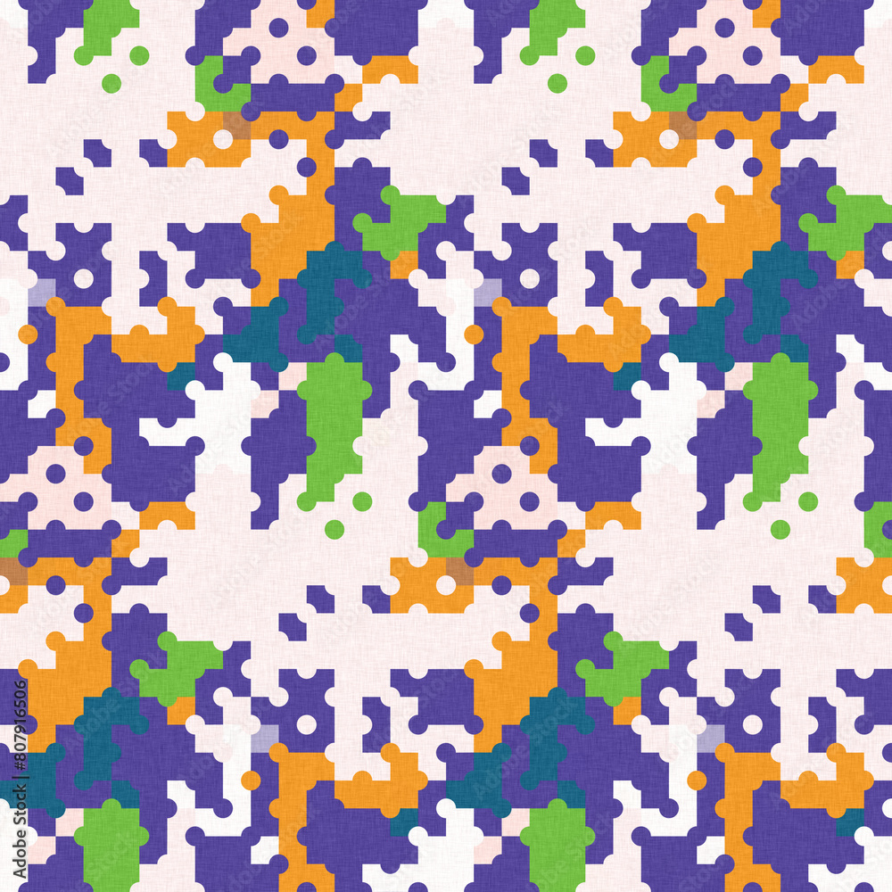 Simple glitch geometric seamless abstract pattern with playful woven summer color. Bright whimsical gender neutral bold irregular shape textile Cotton effect background. Simple glitch geometric seamless abstract pattern with playful woven summer color. Bright whimsical gender neutral bold irregular shape textile Cotton effect background.