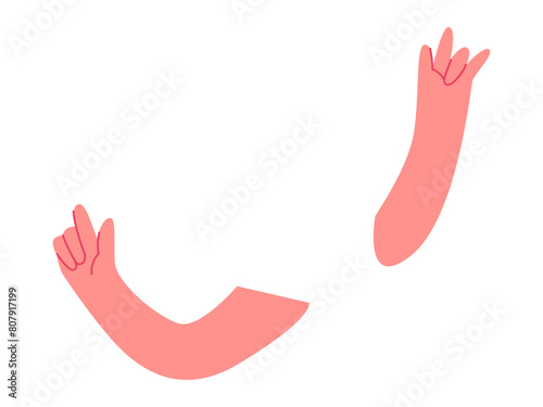 Body part hands vector illustration. Teaching elementary anatomy instills sense wonder and curiosity about human body Body part metaphors enliven study anatomy, making it relatable and engaging