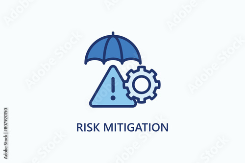 Risk Mitigation Vector Icon Or Logo Illustration