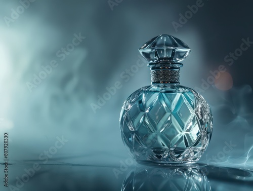 perfume bottle, luxurious design and sophisticated backdrop