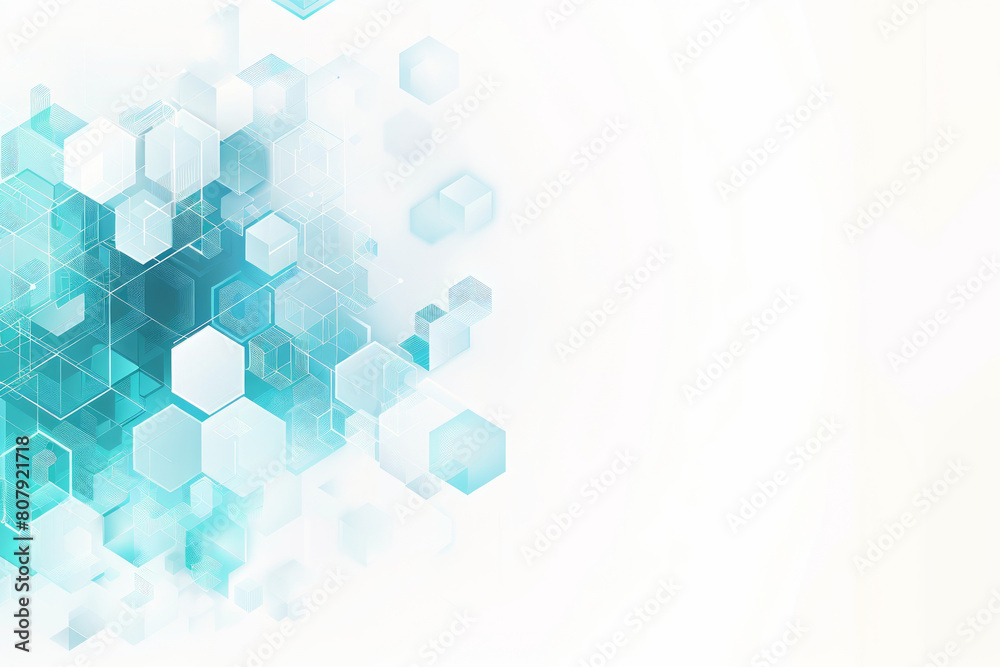 Abstract geometric pattern with blue and white hues Abstract geometric pattern with blue and white hues