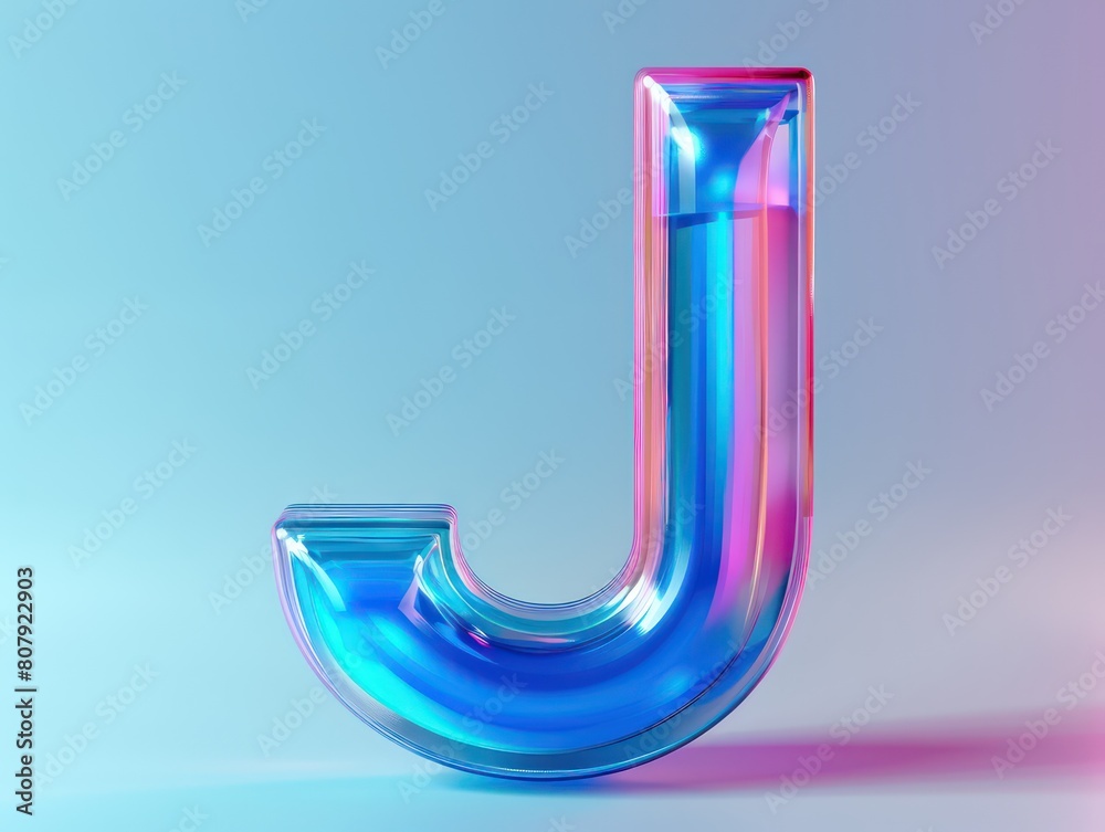 J blue letter transparent visualization J blue letter transparent visualization